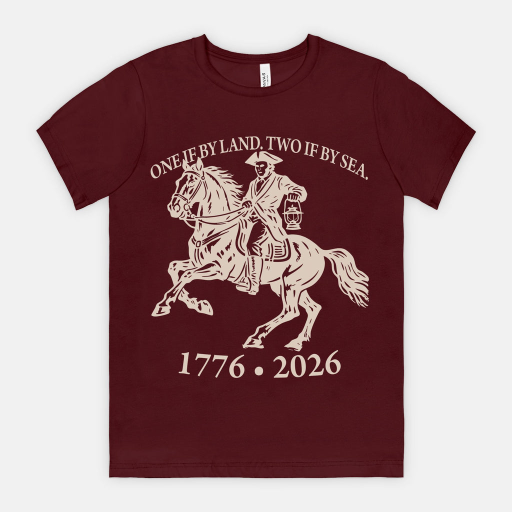 red-rock-chaos-paul-revere-shirt-tee-bella-canvas-3001-Maroon