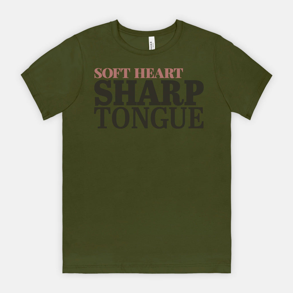 red-rock-chaos-soft-heart-sharp-tongue-shirt-tee-Olive