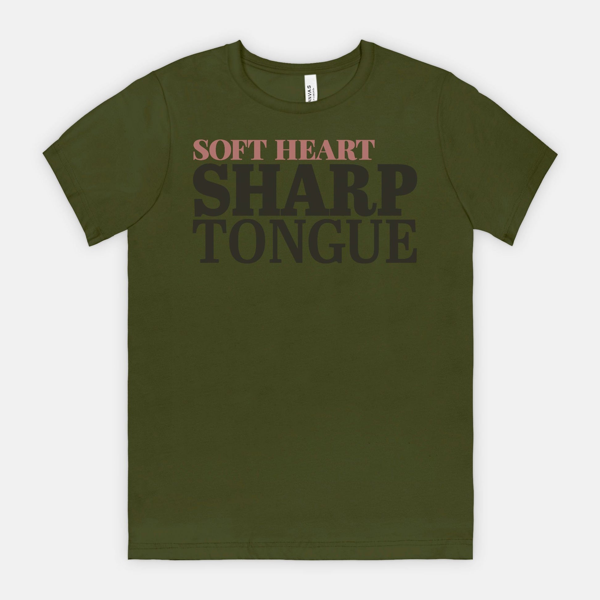 red-rock-chaos-soft-heart-sharp-tongue-shirt-tee-Olive