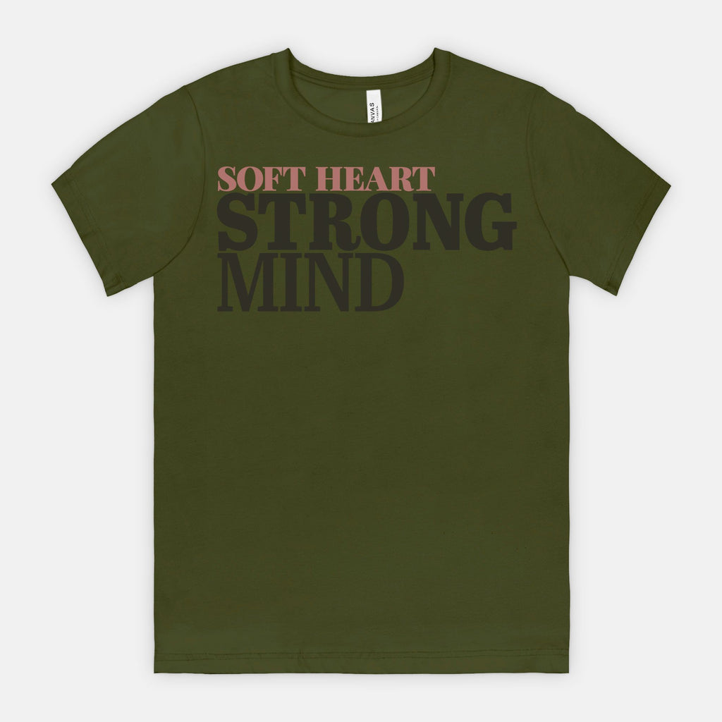 red-rock-chaos-soft-heart-strong-mind-shirt-tee-Olive