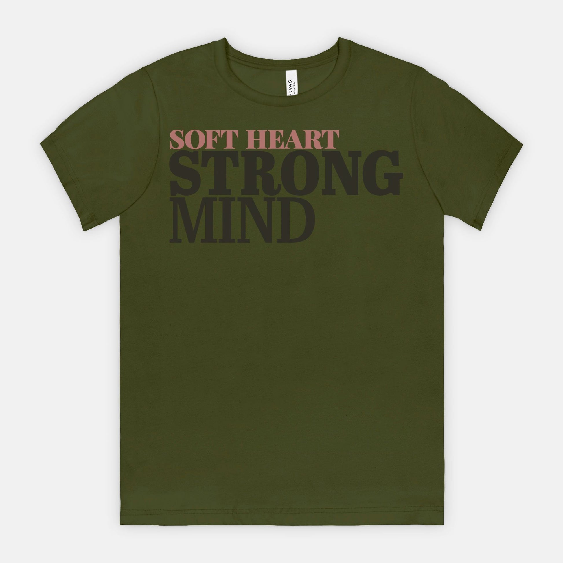 red-rock-chaos-soft-heart-strong-mind-shirt-tee-Olive