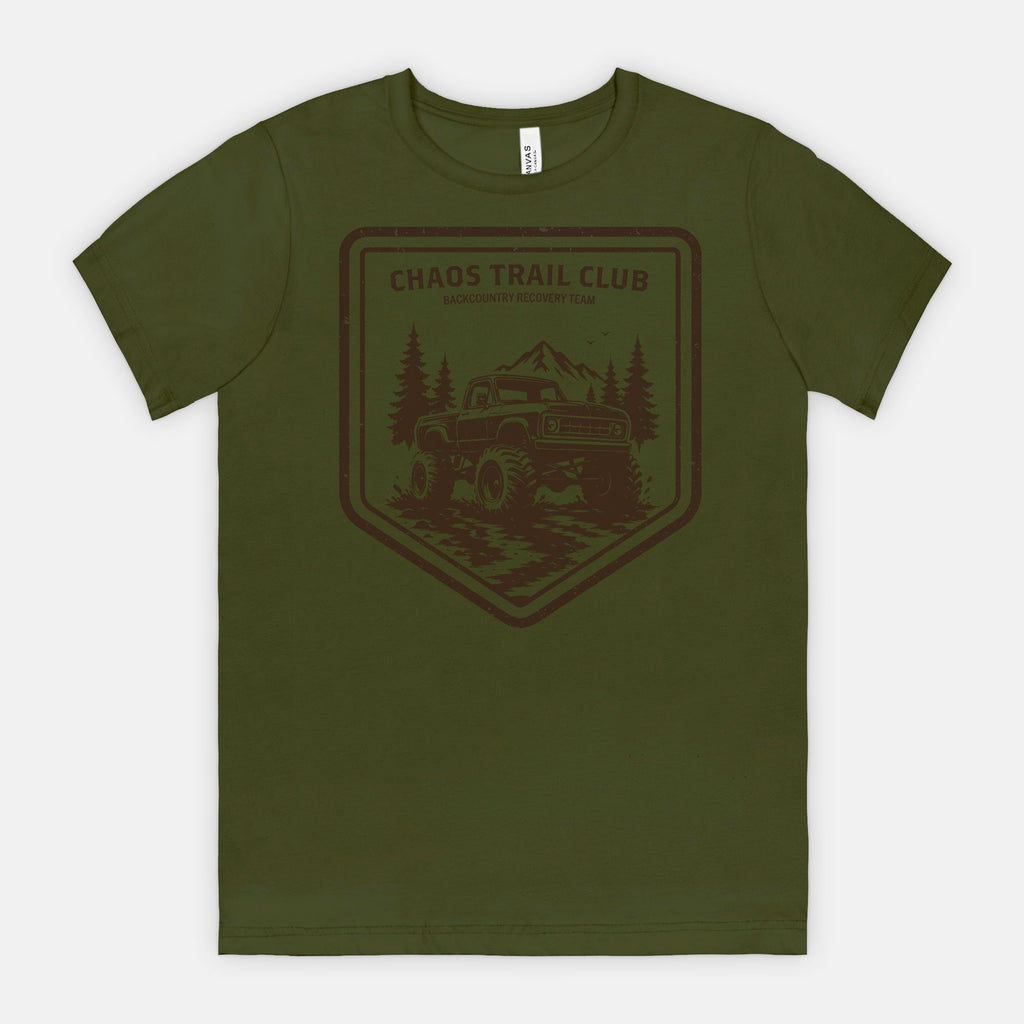 red-rock-chaos-vintage-monster-truck-offroad-shirt-Olive