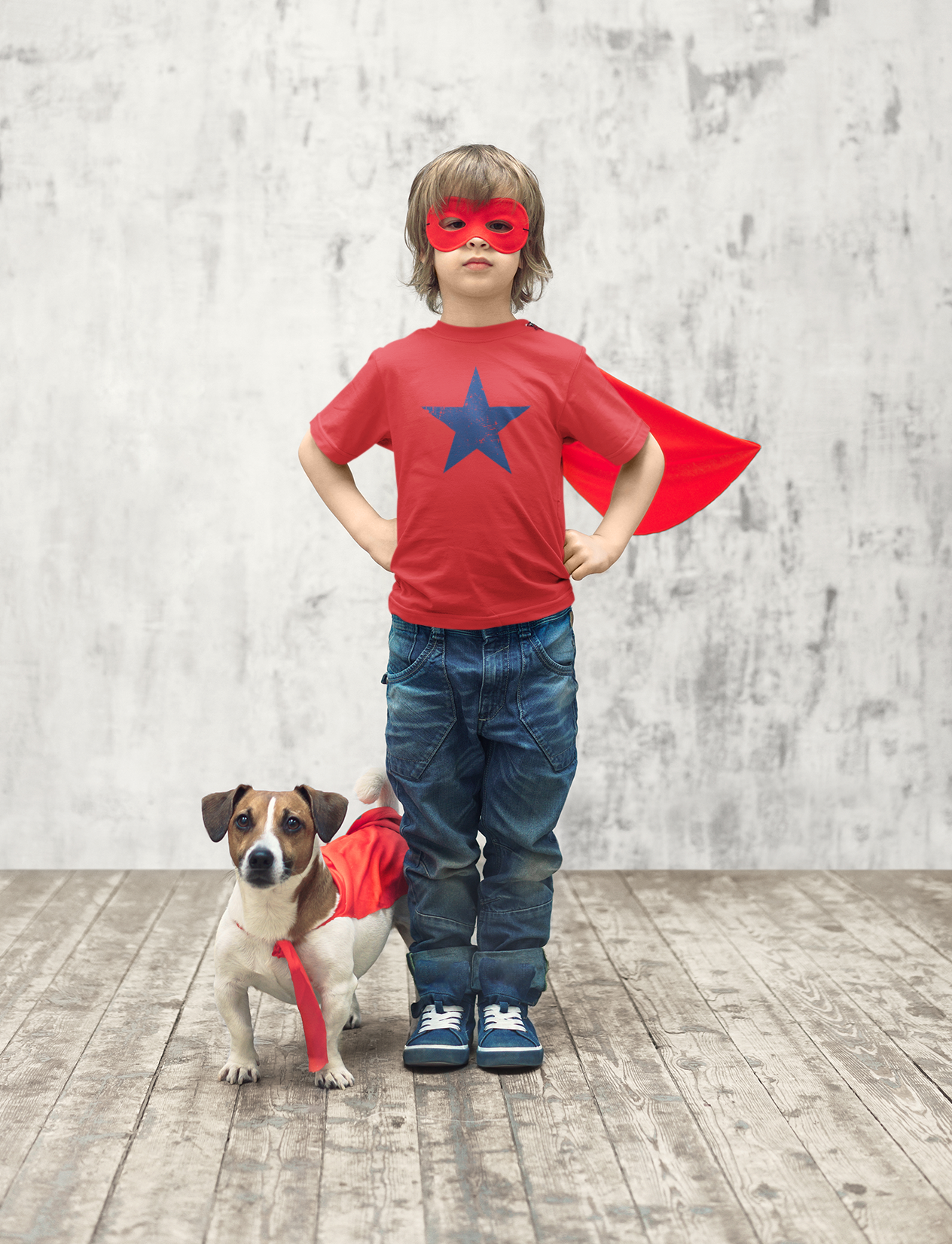 Blue Distressed Star Toddler T-Shirt